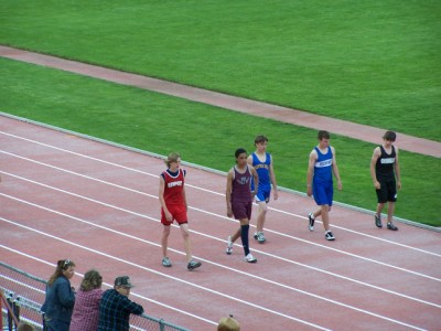 Jake to the start of 400 meter at District EWU Meet 2007